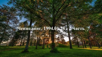 Ченнелинг Волжской группы. 1994-01-28 2 часть